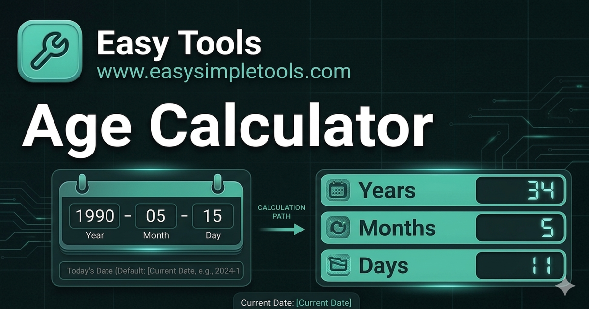 Age Calculator - Calculate Your Exact Age Online - Easy Tools