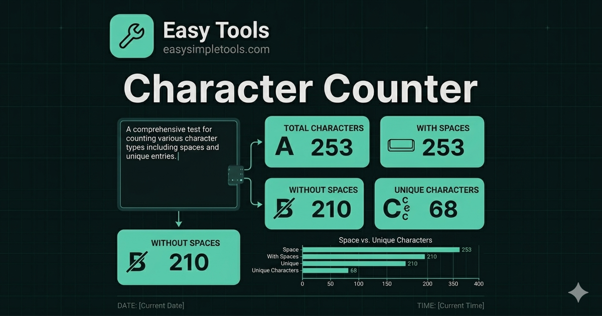 Character Counter - Online Tool for Character Limits - Easy Tools