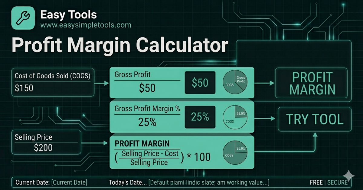 Profit Margin Calculator - Calculate Sales & Markup Margin - Easy Tools