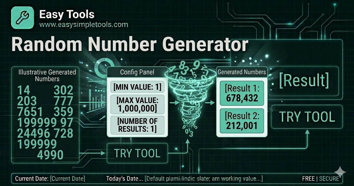 Random Number Generator - Quick & Secure Random Picker - Easy Tools